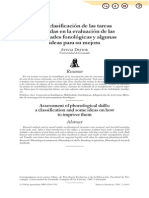 Defior 1996 Clasificacion de Tareas para Evaluar Hab Fonologicas