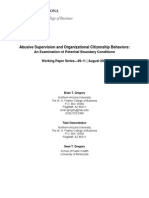 Abusive Supervision and Organizational Citizenship Behaviors