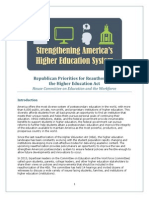 Republican Priorities For Reauthorizing The Higher Education Act