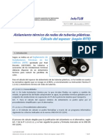 InfoTUB N 13-005 Cálculo de Espesor Del Aislamiento de Tuberías Plásticas Dic'13