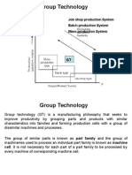 Group Technology: Job Shop Production System Batch Production System Mass Production System