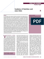 Position of The Academy of Nutrition and Dietetics: Vegetarian Diets