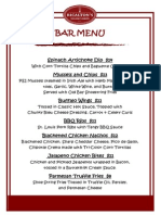 Spring Bar Menu