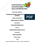 Informe de Segunda Jornada de Práctica Docente.