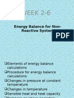 WEEK 2-6: Energy Balance For Non-Reactive System