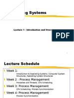 Operating Systems: Lecture 1 - Introduction and Overview