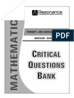 Critical Questions MATHS (English) Ans