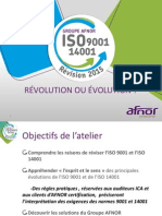 EVOLUTION ISO 9001 & 14001 en 2015