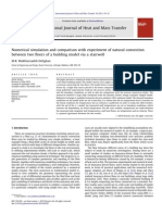 Numerical Simulation and Comparison With Experiment of Natural Convection Between Two Floors of A Building Model Via A Stairwell