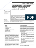 NBR 14084-1998 - Argamassa Colante Industrializada para Assentamento de Placas de Cerâmica - Determinação Da Resistência de Aderência