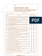 Machinery Checklist