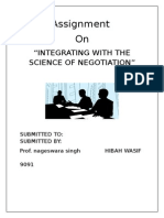 Integrating With The Science of Negotiation