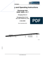 Instrucciones de Operación y Montaje Faja Descarga GSSF