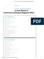 Electric Current and Theory of Electricity - Heating & Magnetic Effect - Electrical4u