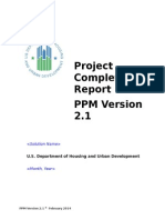 Project Completion PPM Version 2.1