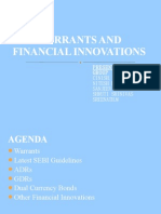 Warrants, ADR, GDR, Innovative Financial Products