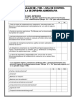 Food Security Checklist Worksheet SP