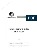 Referencing Guide: APA Style