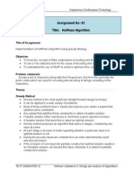 Assignment No: 02 Title: Huffman Algorithm