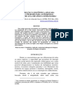 Introdução À Lingüística Aplicada e Sua Utilidade para As Pesquisas em Sala de Aula de Língua Estrangeira