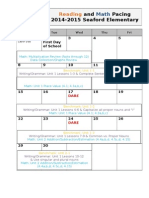 2014-15 Math & Reading Pacing Calendar