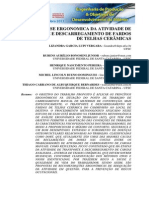 Análise Ergonômica Da Atividade de Transporte e Descarregamento de Fardos de Telhas Cerâmicas