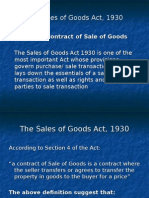 The Sales of Goods Act, 1930