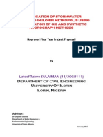 Investigation of Stormwater Harvesting in Ilorin Metropolis Using A Combination of GIS and Synthetic Hydrograph Methods