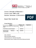 Tensile Test Lab Report