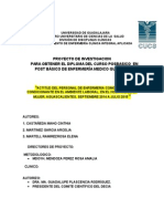 Actitud Del Personal de Enfermería Como Factor Condicionante en El Ambiente Laboral