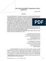 WALSH, Catherine. Interculturalidad y (De) Colonialidad - Perspectivas Críticas y Políticas (2012)