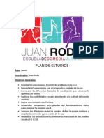 Plan de Estudios de Canto