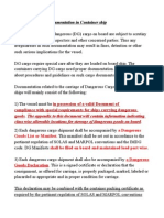 Dangerous Cargo Documentation in Container Ship