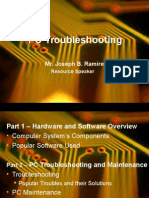 PC Troubleshooting: Mr. Joseph B. Ramirez JR