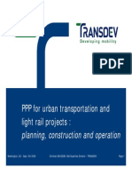 PPP For Urban Transportation