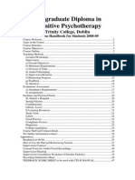 Course Handbook Cognitive Psychotherapy