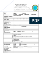 Lifestyle Related Diseases (LRDS) Survey Form