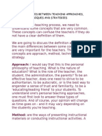 Main Differences Between Teaching Approaches