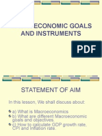 CH 19. Macroeconomic Goals and Instruments