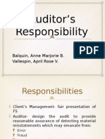 Auditor S Responsibility