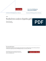 Residual Stress Analysis of Pipeline Girth Weld Joints