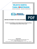 Method Statement Earthing Cable