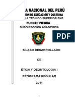 Silabo de Etica y Deontologia Policial Tis