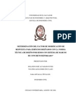 Determinación Del Factor de Modificación de Respuesta para Edificios Diseñados Con La Norma Técnica de Diseño Por Sismo Con Sistema de Marcos