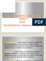 Quantitative Research and Qualitative Research