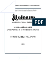 Derecho Informe Competencia Proceso Civil+