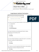 Google Educator Certification Test Questions