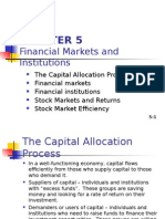 Financial Markets and Institutions