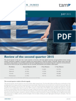 Review of The Second Quarter 2015: Investment Note