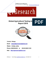 Global Agricultural Testing Industry Report 2015